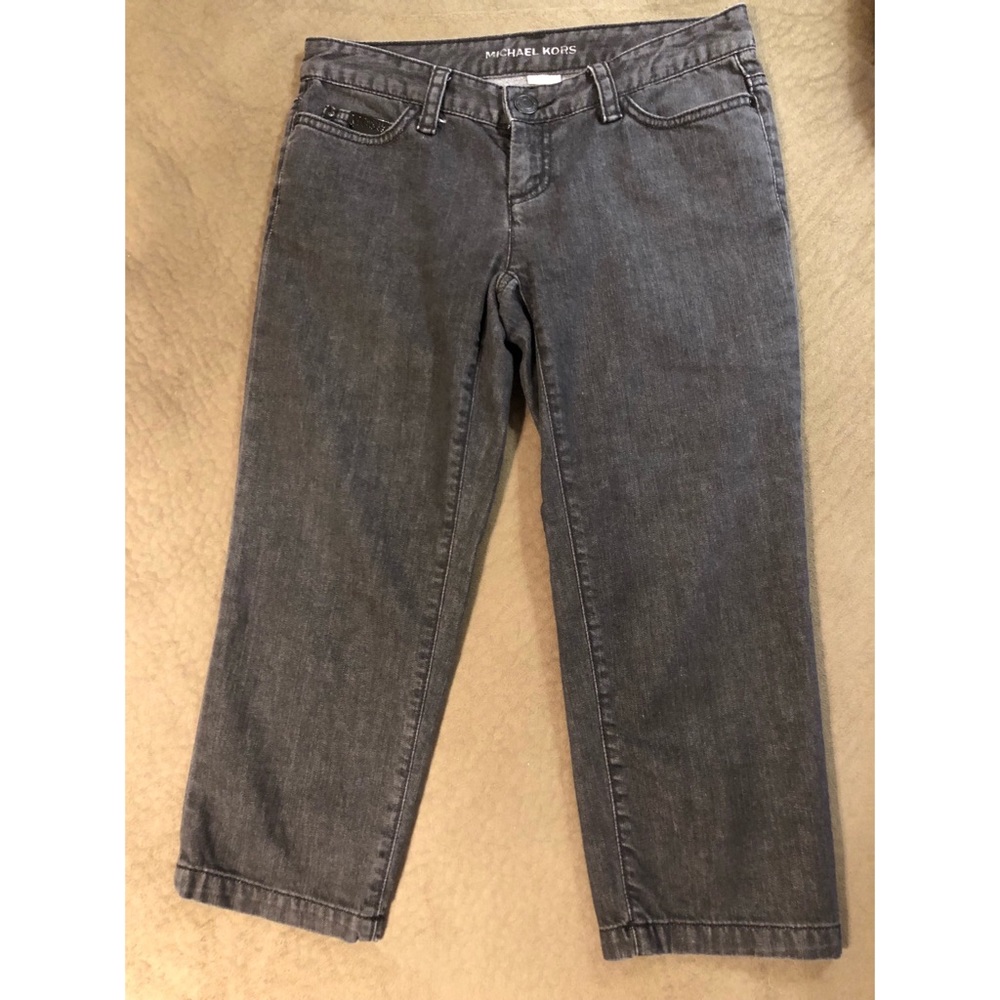 Michael Kors Black Denim Cropped Jeans Size 2P
